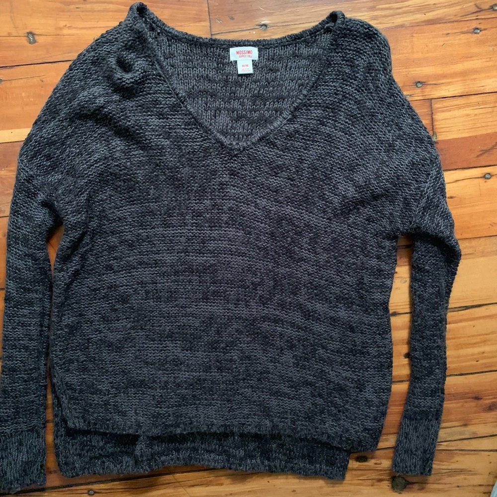 Mossimo Light & Dark Gray Knit Sweater